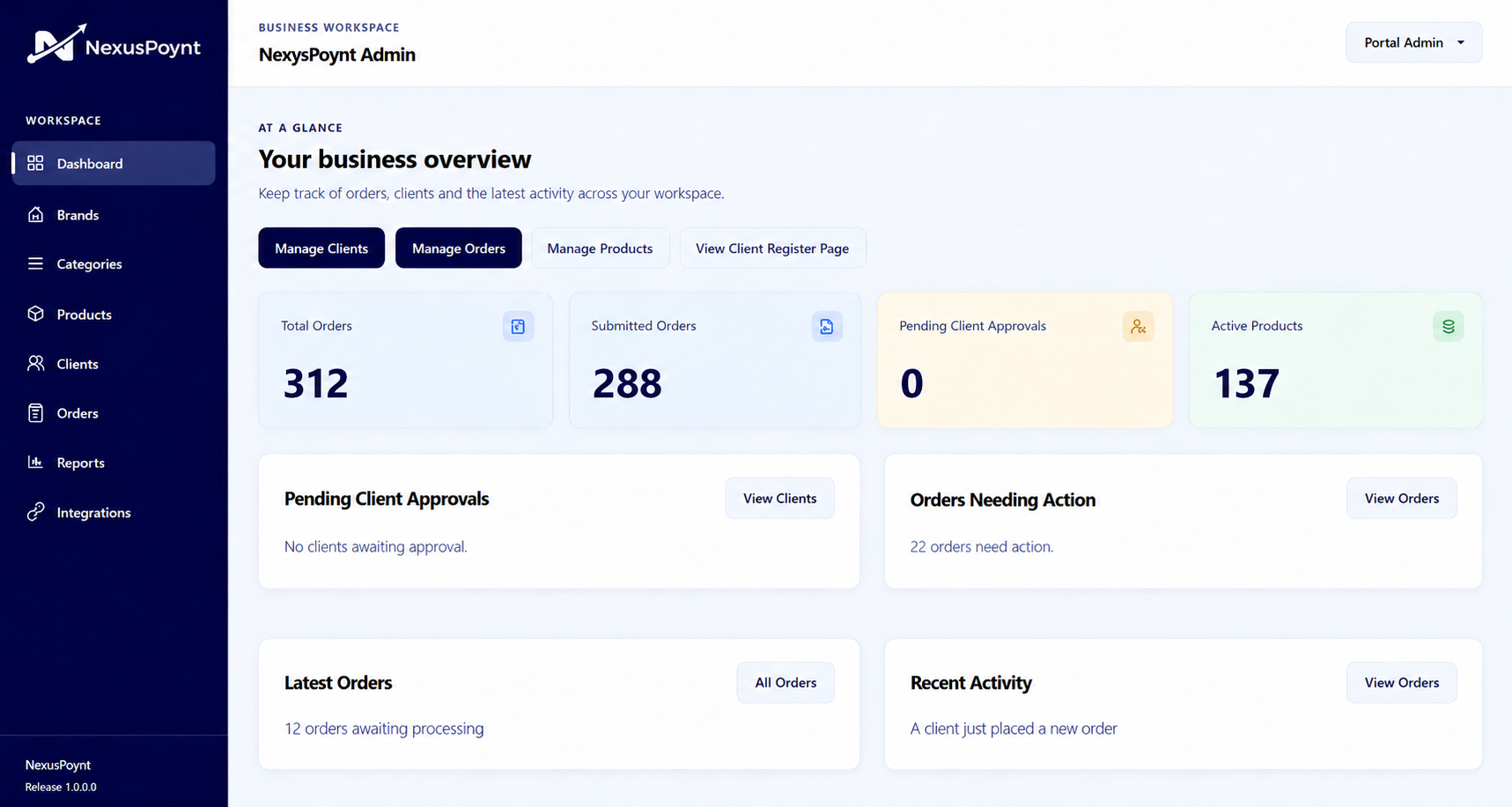 NexusPoynt dashboard preview